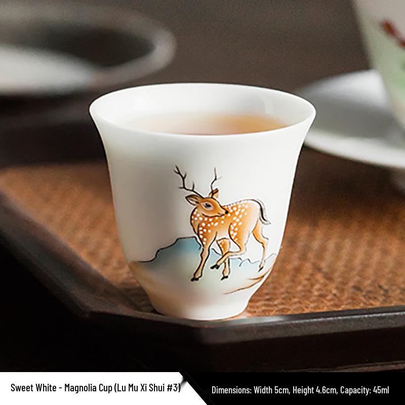 Gold Thread Porcelain Gongfu Tea Cup - Traditional White Ceramic for Home Use