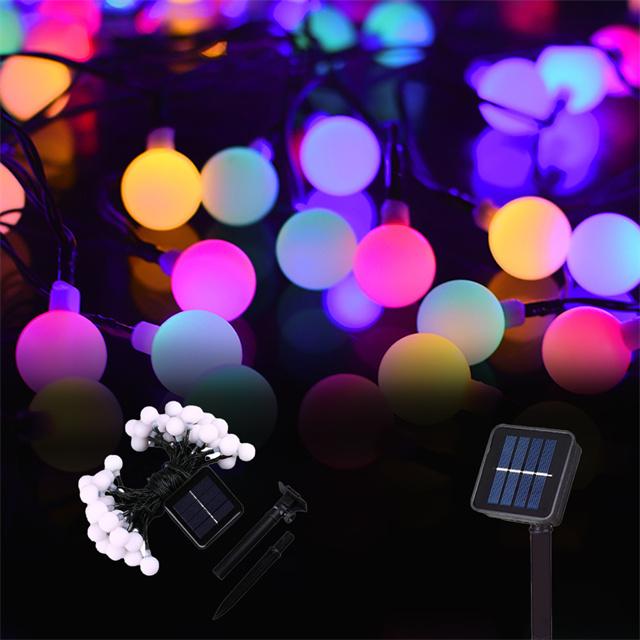 Xiaomi 200 Led Crystal Globe Lights Camping Solar String Lights Outdoor Waterproof Solar Fairy Light for Garden Christmas Party Decor