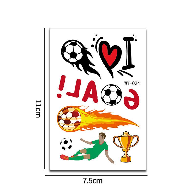 Sports Theme Tattoo Sticker Football Game Fans Luminous Temporary Tattoo Stickers Waterproof Party Makeup Face Stickers