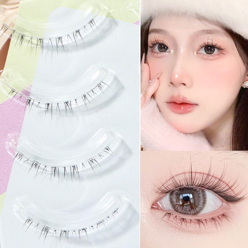Menglu 4-7mm Brown Under Lashes Little Flame Lower Eyelashes W-41 Natural Short Style Imitation Hand Painting Fake Eye Lashes