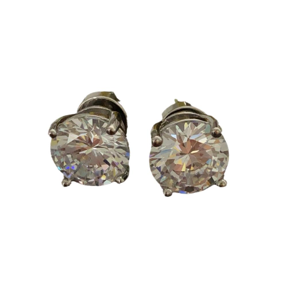 Autumn And Winter Natural 5A Zircon Personality Classic Sparkling Exquisite Versatile Stud Earrings Women