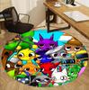 Sprunki Game Pattern Round Rug, Indoor/Outdoor Mat, for Picnic, Gameroom, Bedroom, Office, Living Room, Home Decor Carpet, Birthday Gift