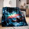 1Pc Magic Duel Storm Flannel Fleece Blanket Soft Warm Throw Blanket for Sofa Bed Couch Home Decor Lightweight Travel Nap Blanket Xmas Gift Ek113