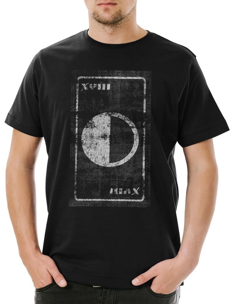 Tarot The Moon Mens T-Shirt Card Cards Card Voddoo The Moon Priest Black
