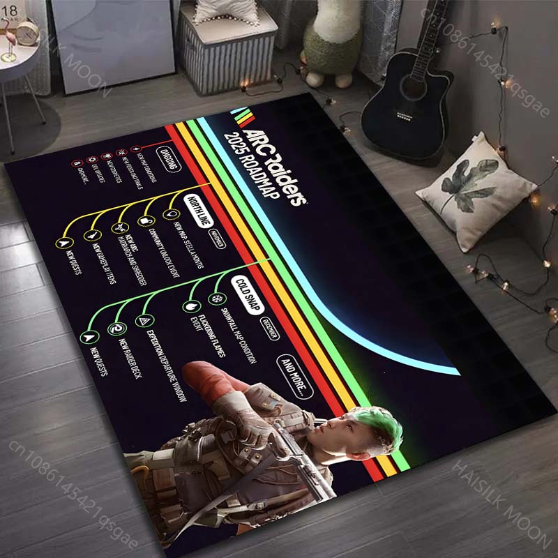 1PC Classic Games Arc R-Raiders Pattern Carpet for Living Room Bedroom Sofa Game Room Home Decor Non-slip Floor Mat