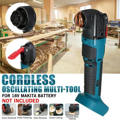 6 Speeds Adjustable Cordless Oscillating Multi Tool Variable Speed Renovator Woodworking Tool for 18V Makita Battery