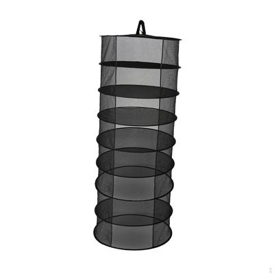 2ft 8 Layer Plant Hanging Dry Mesh Net Drying Basket Round with Vertical Design for Hydroponics