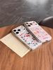 Kawaii Characters Hello Kitty Glitter Phone Case For iPhone 15 16 17 Pro Max INS Cute Sweet Style Large Window Shockproof