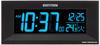 RHYTHM Iroria M Digital Alarm Clock with Gradient LED Display Model 8RZ196SR02 Radio-Controlled 365-Color (AC Powered, Black) -