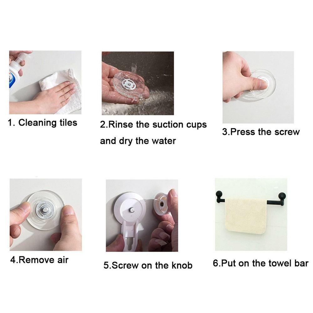 Aluminum Zinc Zinc Alloy Vacuum Suction Cup Towel Rack Non-punching Towel Holders  for Kitchen