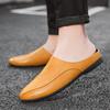 Italienische Halbschuhe Herren Echtes Leder Penny Loafers Luxusmarke Sommer Handgefertigt Atmungsaktiv Slipper Herren Hausschuhe Schwarz