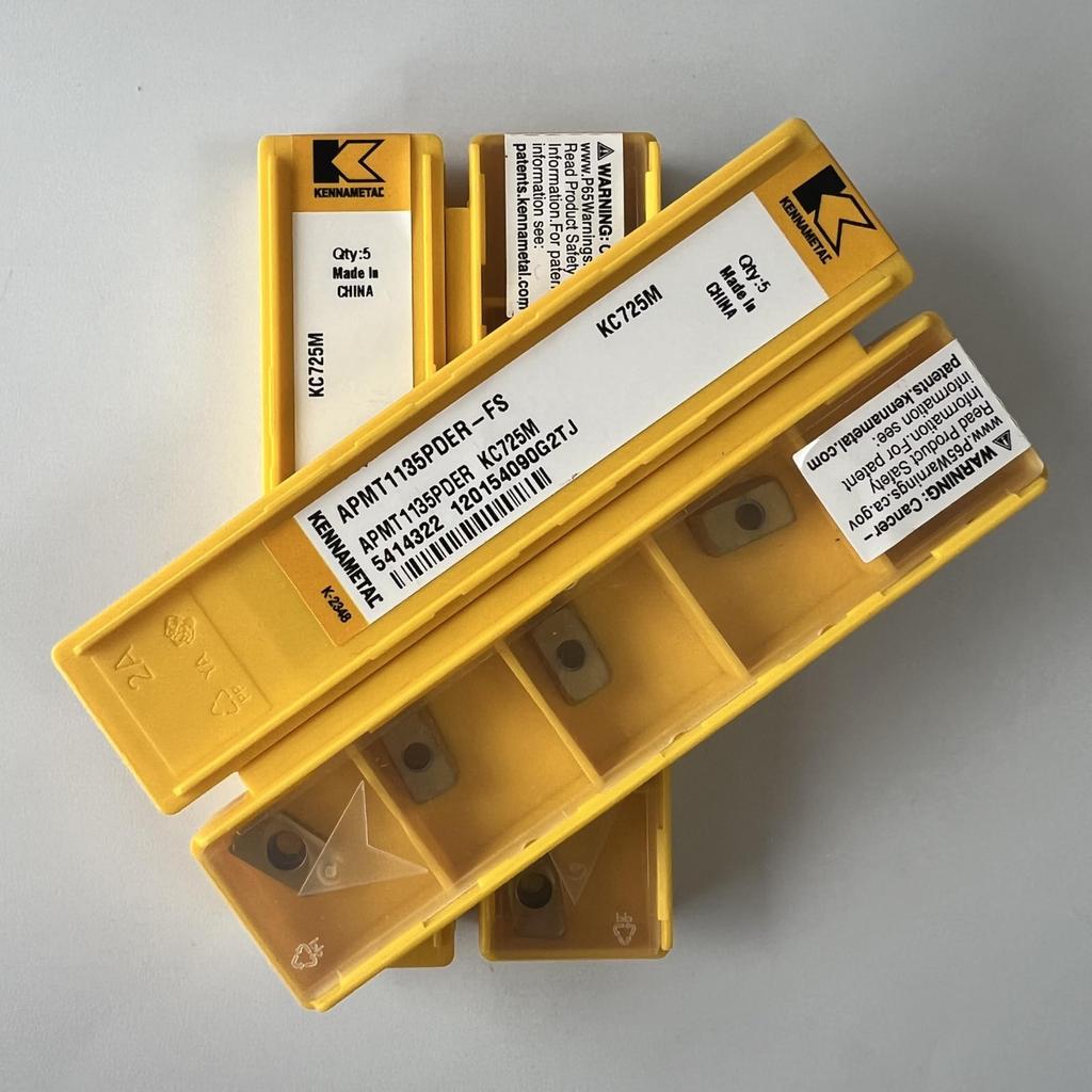 KENNAMETEL / APMT1135PDER-FS KC725M / Carbide CNC Blade 10 Pcs