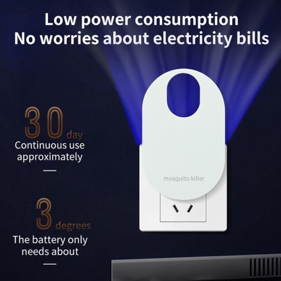 Mosquito Lamp Fruit Fly Trap with Sticky Pads Residue-free Plug-Play Highly Effective UV Blueish-Purple Light EU Plug Fly Trap