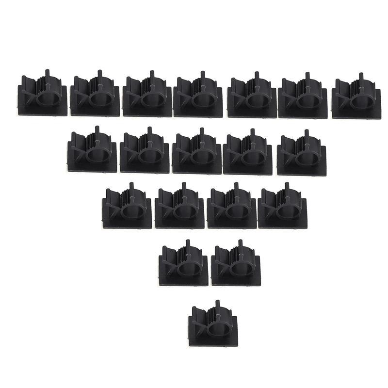 100Pcs Black Adjustable Plastic Cable Clamps Self Adhesive Car Cable Clips Wire Organizer