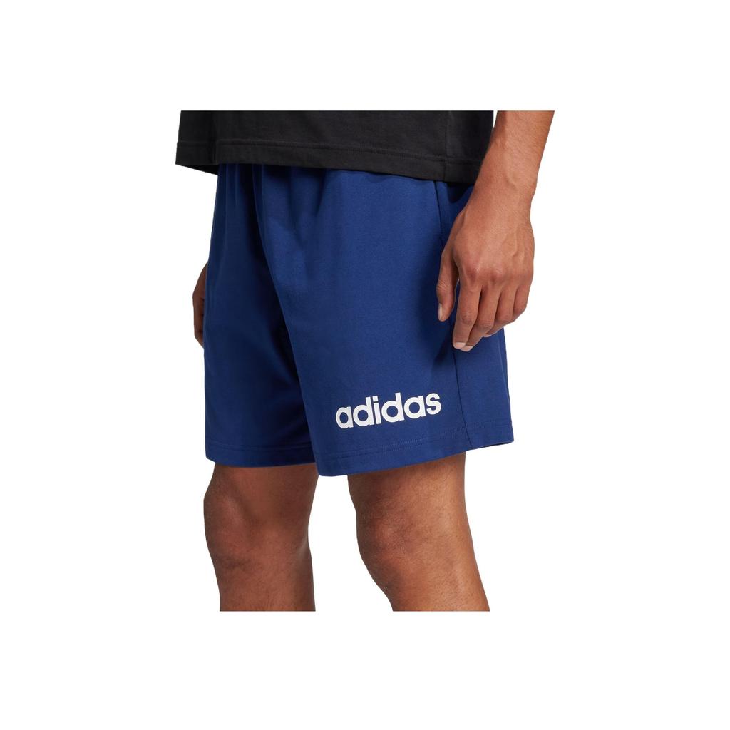 Adidas Essentials Linear Shorts Solid Color Comfortable Fashionable Simple Versatile Casual Shorts Men Shorts Dark-Blue White JE9013