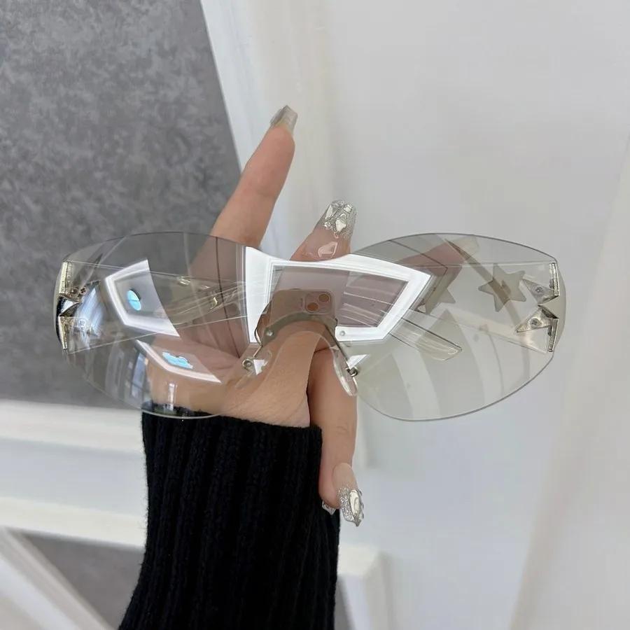 Mote Dame Solbriller Menn Firkantede Vintage Stor Ramme Solbriller Stilige Speil Svart Retro Oculos