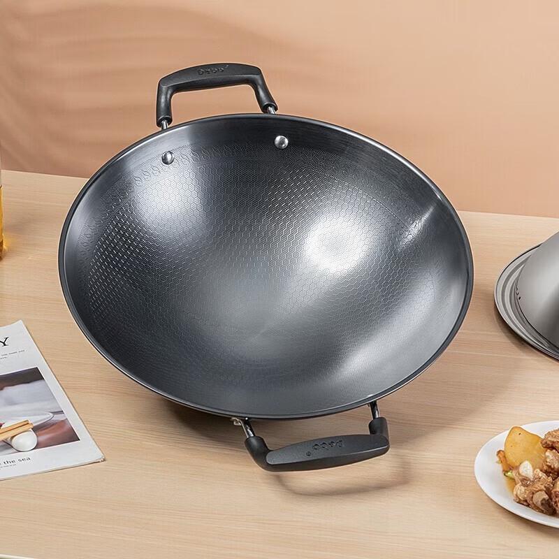 Debo DEP-DS377 French Style Enameled Wok with Two Handles