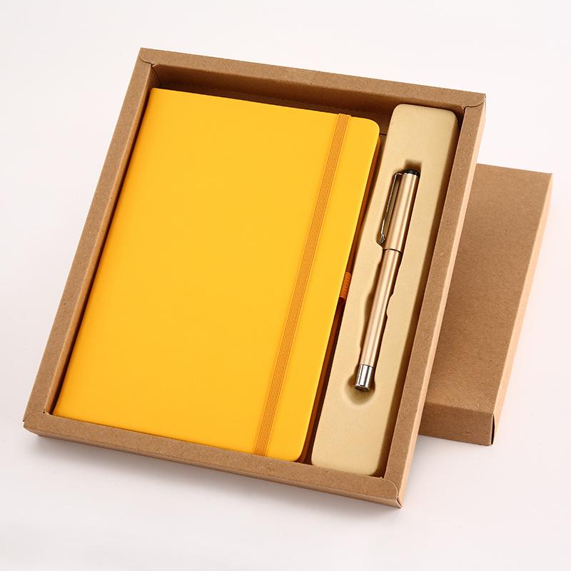 Strap This Simple High-value Thickened A5 Notebook Custom Logo Gift Notepad Hand Ledger with Main Push Strap Gift Box