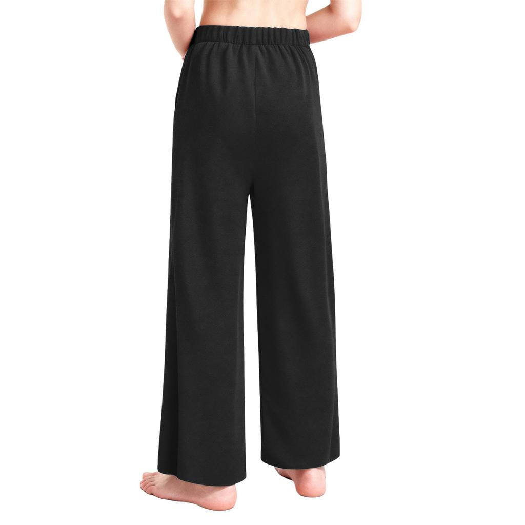 Elastic Waistband Wide-Leg Pants for Boys: Solid Color Dancewear for Liturgical Praise Performance