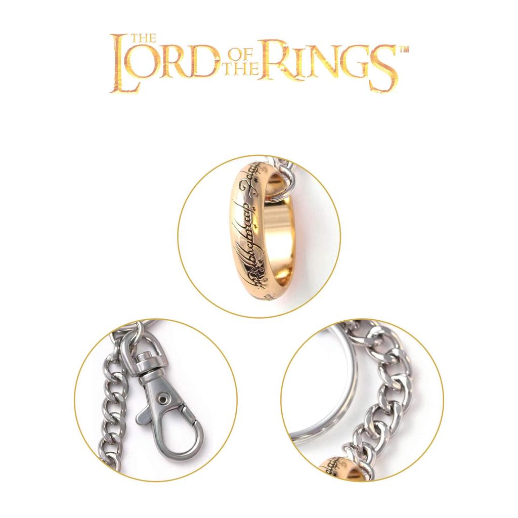 The Noble Collection LOTR Lord of the Rings Engraved Ring Keychain [Parallel Import]