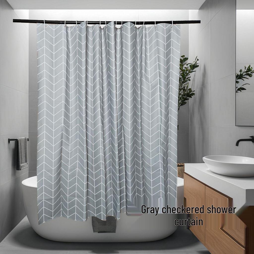 Cross-Peva Shower Curtain: No-Punch, Moisture-Proof, Waterproof, Quick-Dry, Thickened Partition for Dormitory or Bathroom