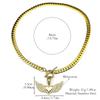 Love Heart Angle Wing Zircon Choker Necklace for Women Men Stainless Steel Clavicle Chain Copper Pendant Couple Jewelry Gift