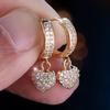 Bestselling New White Diamond Heart Shaped Ear Clip High Quality Womens Earrings