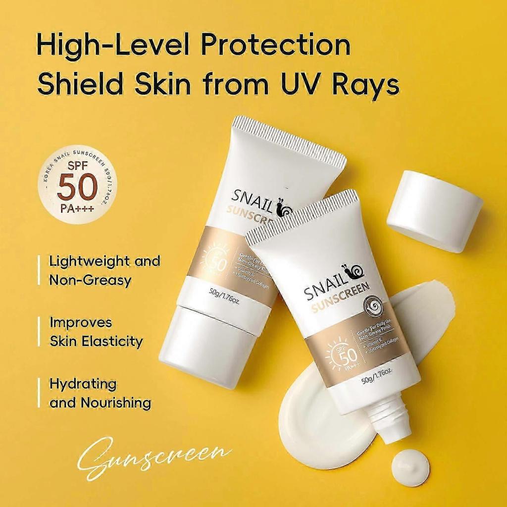 Snail Hydrating Sunscreen Moisturizing Clear Sunscreen Lotion Protection Sunscreen 50g PU3459