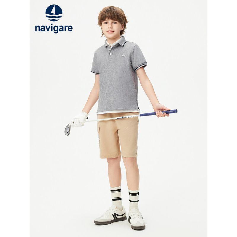 Navigare Italian Small Sailboat Kidsren's Polo Shirt 2026 Summer Thin Boys' Short-Sleeved T-Shirt Top