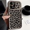 Shockproof Phone Case For iPhone 17 Pro Max Case iPhone 16 15 14 13 Pro Max 11 17e 16e Leopard Print Soft Silicone Bumper Cover