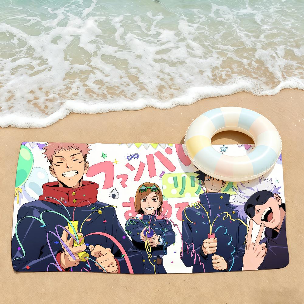 Adventure anime J-Jujutsu K-Kaisen-S Towel Drying Bath Towel Applicable To Light Swimming Camping Yoga Beach Out