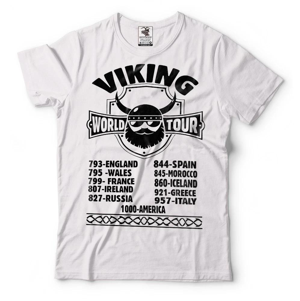 Viking World Tour Tshirt Nordic Style Vikings Tshirt Cool Vikings Tee Shirt M