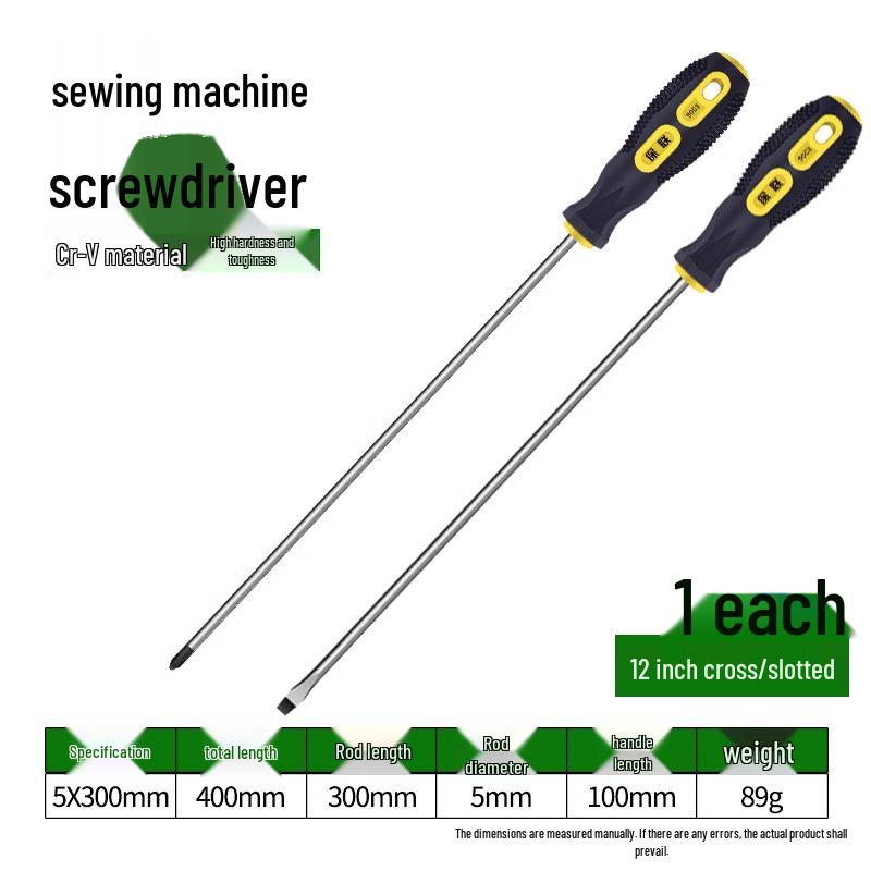 Nähmaschinen-Schraubendreher-Set: Kreuz-/Flachkopf, Verlängert, Groß, Stark magnetisch, Kleine und Große Größen