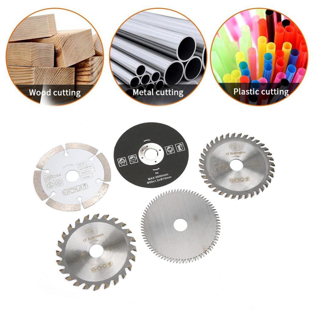 5Pcs 85mm Inner Diameter 15mm Mini Carbide Circular Saw Blade for Cutting Tool