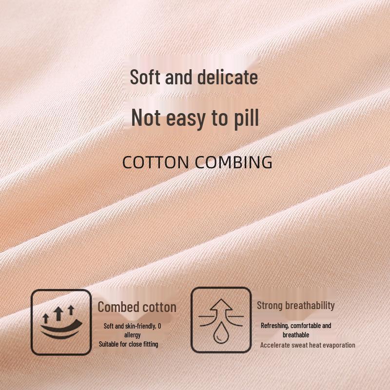 10A Women's Pure Cotton Anti-Bacterial Hip-Hugging Panties with Xinjiang Long-Staple Cotton