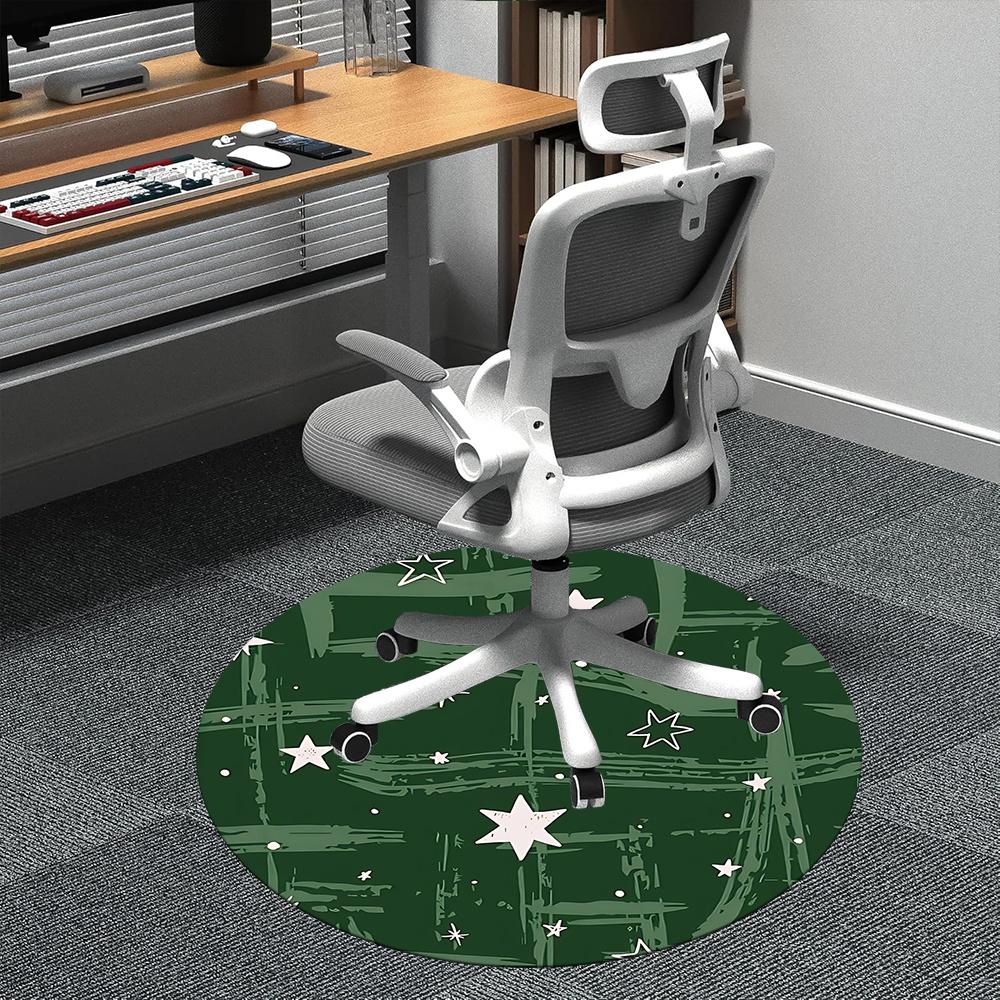 

1pc Starry Night Sky Office Round Area Rug, Indoor Mat Suitable ForOffice, Under Office Chairs Bedroom Living Room Home Decor, Room Deco q088 80cm by 80cm