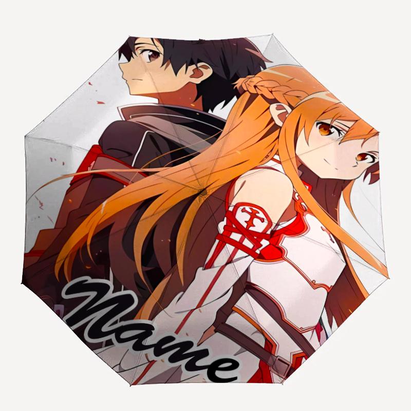 Personalized Name S-Sword Art Online Print Umbrella - Automatic Open/Close, Eight-Rib Durable Frame, Automatic Folding Umbrella