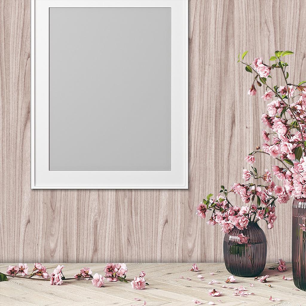 Nordic Natural Wood Grain Wallpaper - Self-Adhesive PVC Wall Stickers - Waterproof Seamless Splicing Mural for Kitchen Bathroom Home Renovation