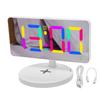 Digital Alarm Clock Large Display LED Mirror Desk Clock with Wireless Charger RGB Night Light Snooze for Bedroom