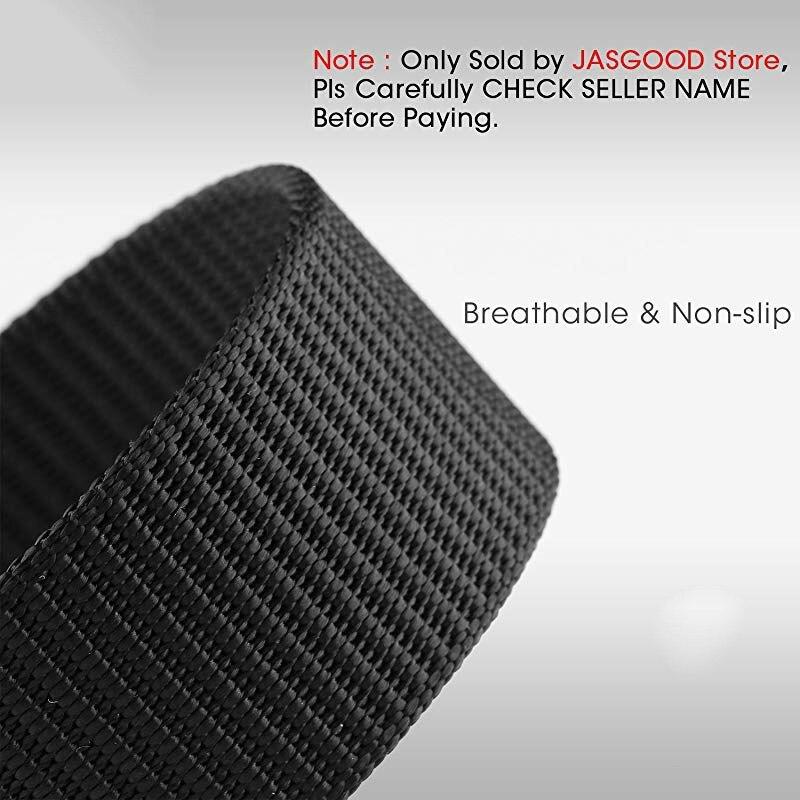 Solid Simple Color Plastic Buckle Mens Nylon Woven Waist Belt For Daily Use