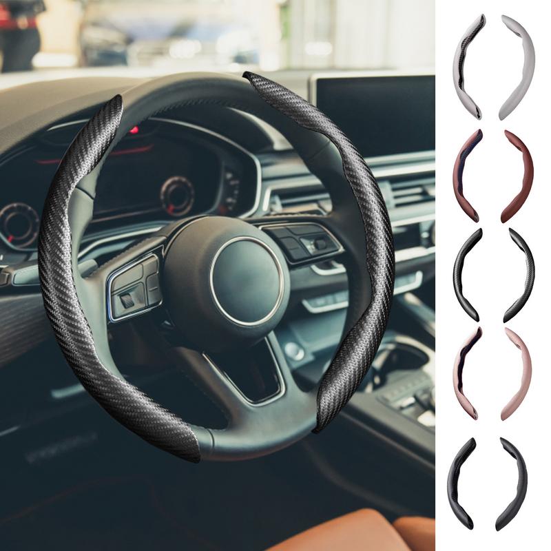1 pair Car Steering Wheel Cover For 38cm Steering Wheel Diameter Nappa Leather Wheel Booster Cover Protector For Car Interior