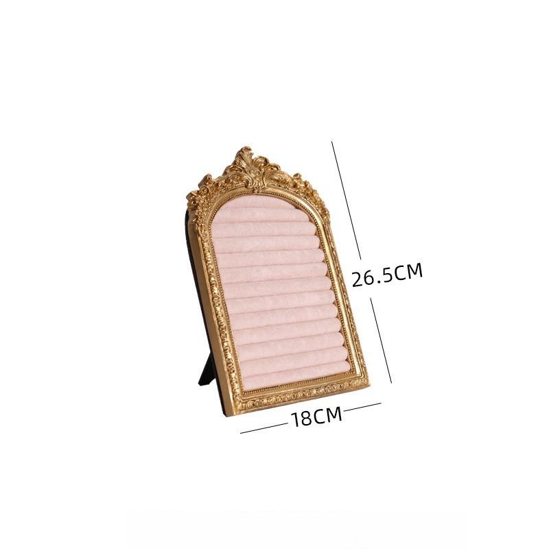 

Jewelry Display Stand Vintage Photo Frame Style Home Ring Earring Display Rack Decorative Jewelry Organizer for Rings & Earrings рожевий
