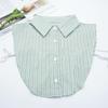 Detachable Front Tie Vintage False Blouse Collar Fashion Stripes Fake Collar  for Women