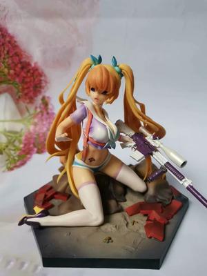 ELF Two Bullets, After-school Battlefield, Target Eye, Kneeling Posture, Beautiful Girl 17 Model Box Figure