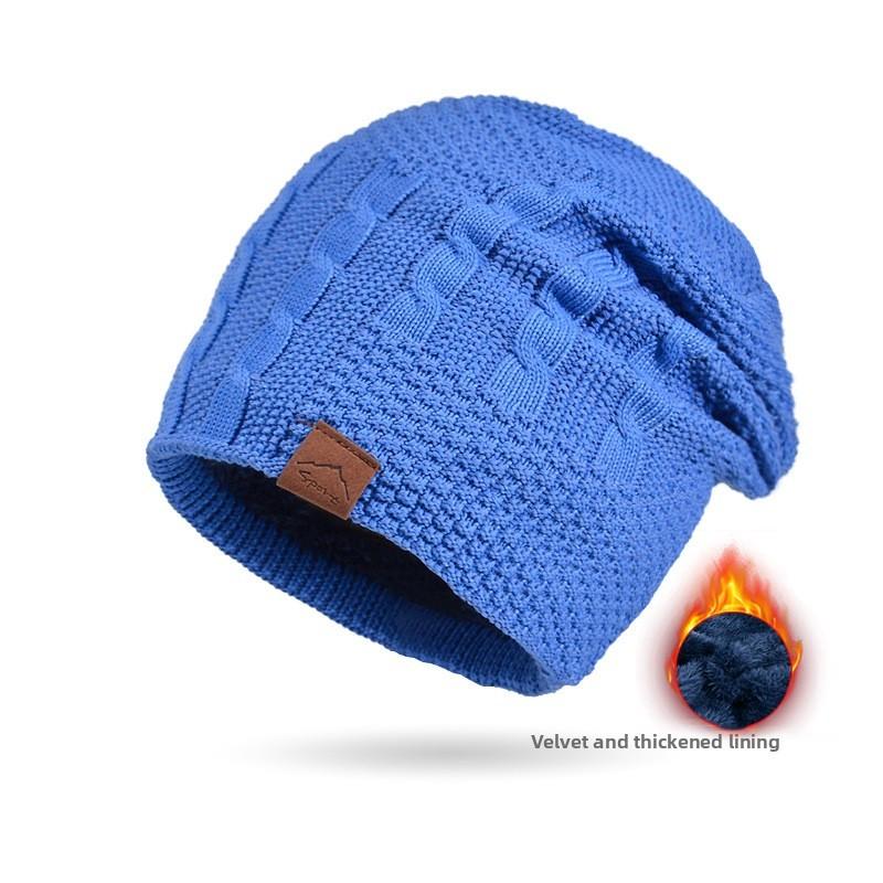 Knitted Winter Hat For Women With Thickening Lining Windproof Warmth For Outdoor Activities