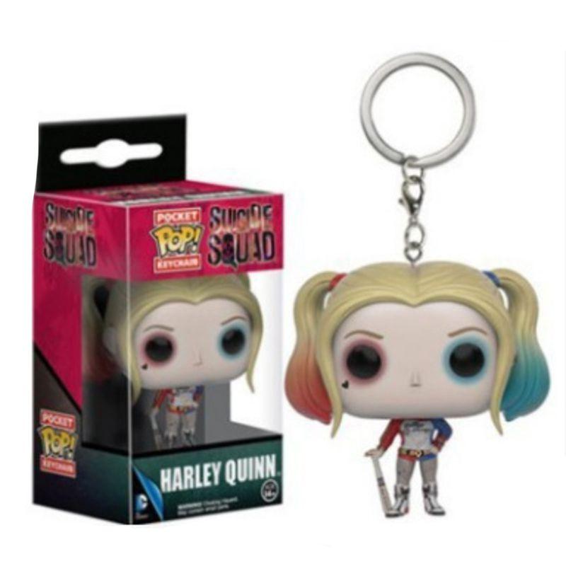 Очаровательный брелок Харли Квинн с дизайном Джокера на роликах Funko Pop Movie Version