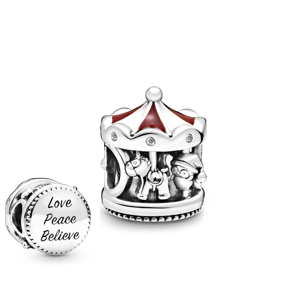 NEW Sparkling Red Series Charm Bead Clip Fit Original Silver Bracelet DIY Jewelry Christmas Gift Reindeer Motorcycle Dangle