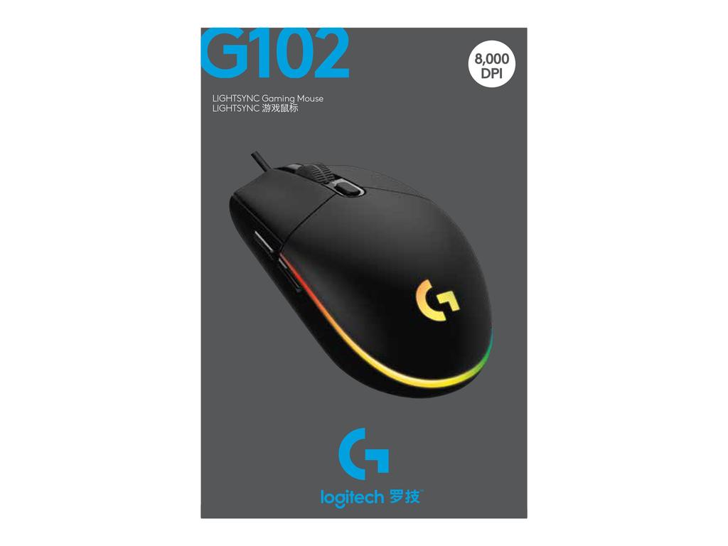 Logitech | Gaming Mouse | G102 LIGHTSYNC | Wired | USB | Black