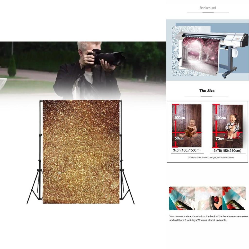 Golden Glitter Holiday Photography Backdrop For Party And Event Use