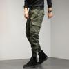 Men's Multi-Pocket Military Green Casual Overalls - Year-Round Style 2023